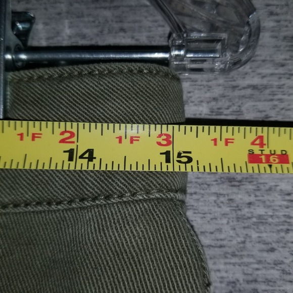 Women's CATO Pants Olive Green Size 6 Khaki Comfort Stretch Hi-Rise Tapered Leg - Picture 6 of 11
